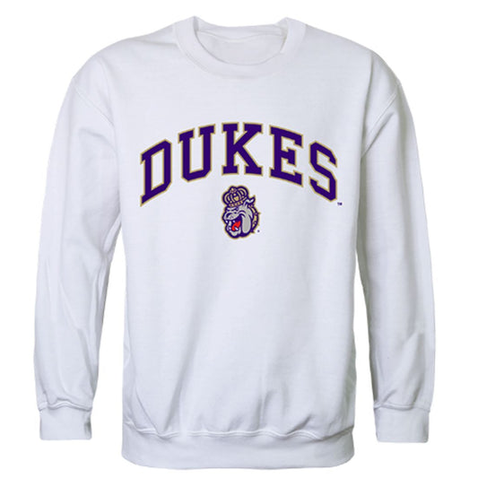 JMU James Madison University Campus Crewneck Pullover Sweatshirt Sweater White-Campus-Wardrobe