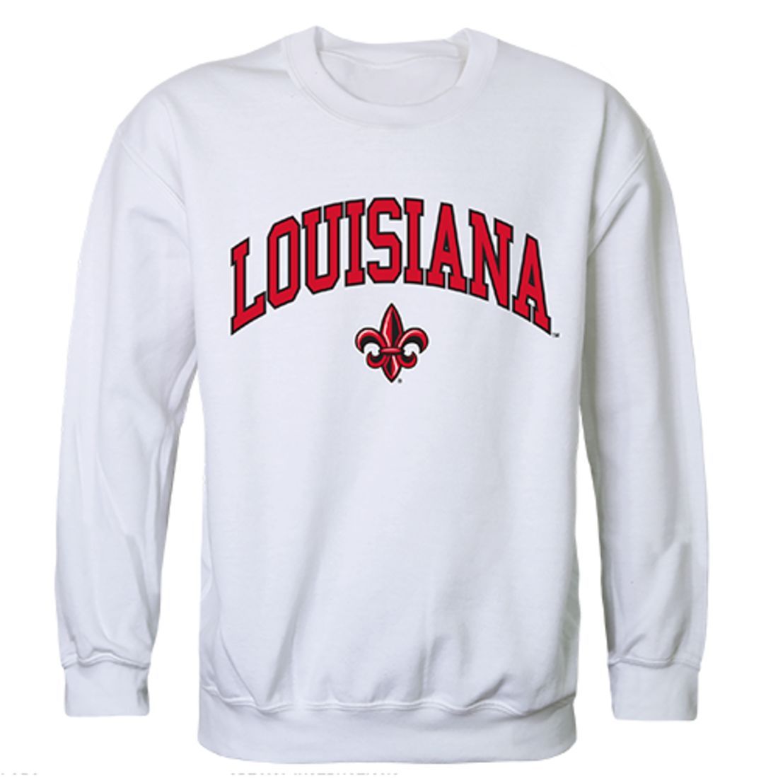 UL University of Louisiana at Lafayette Campus Crewneck Pullover Sweatshirt Sweater White-Campus-Wardrobe