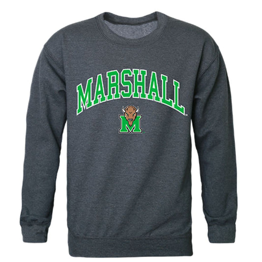 Marshall University Campus Crewneck Pullover Sweatshirt Sweater Heather Charcoal-Campus-Wardrobe