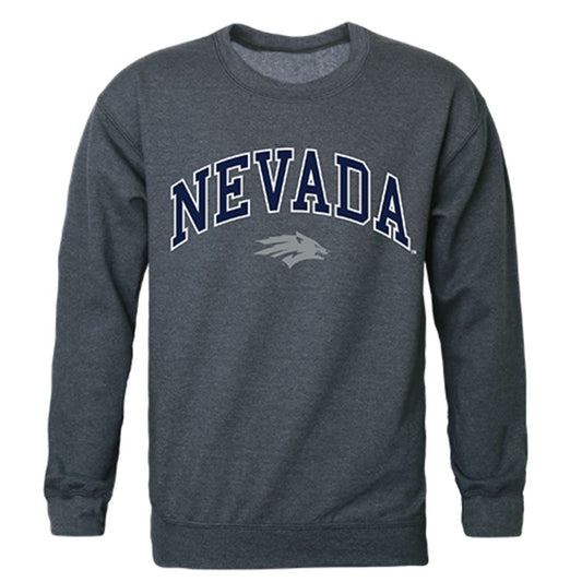 University of Nevada Campus Crewneck Pullover Sweatshirt Sweater Heather Charcoal-Campus-Wardrobe