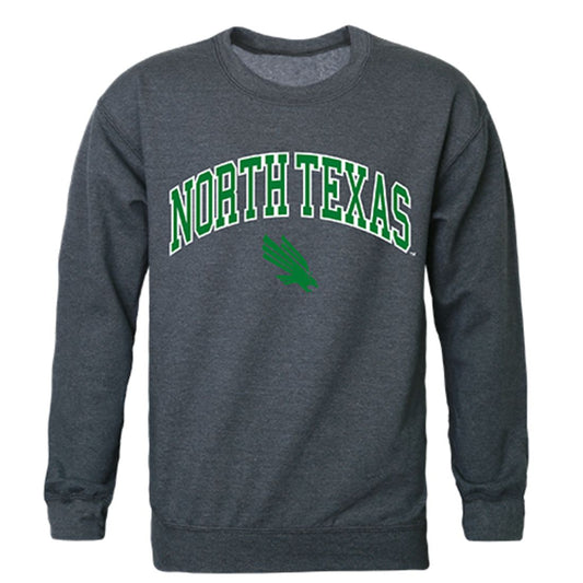 UNT University of North Texas Campus Crewneck Pullover Sweatshirt Sweater Heather Charcoal-Campus-Wardrobe