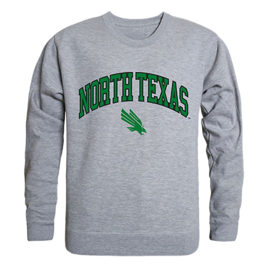 UNT University of North Texas Campus Crewneck Pullover Sweatshirt Sweater Heather Grey-Campus-Wardrobe
