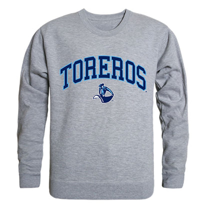 USD University of San Diego Campus Crewneck Pullover Sweatshirt Sweater Heather Grey-Campus-Wardrobe