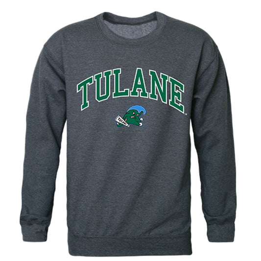 Tulane University Campus Crewneck Pullover Sweatshirt Sweater Heather Charcoal-Campus-Wardrobe