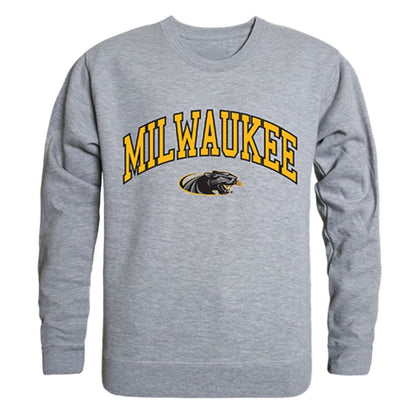 UW University of Wisconsin Milwaukee Campus Crewneck Pullover Sweatshirt Sweater Heather Grey-Campus-Wardrobe