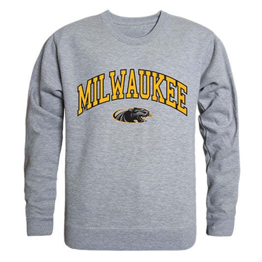 UW University of Wisconsin Milwaukee Campus Crewneck Pullover Sweatshirt Sweater Heather Grey-Campus-Wardrobe