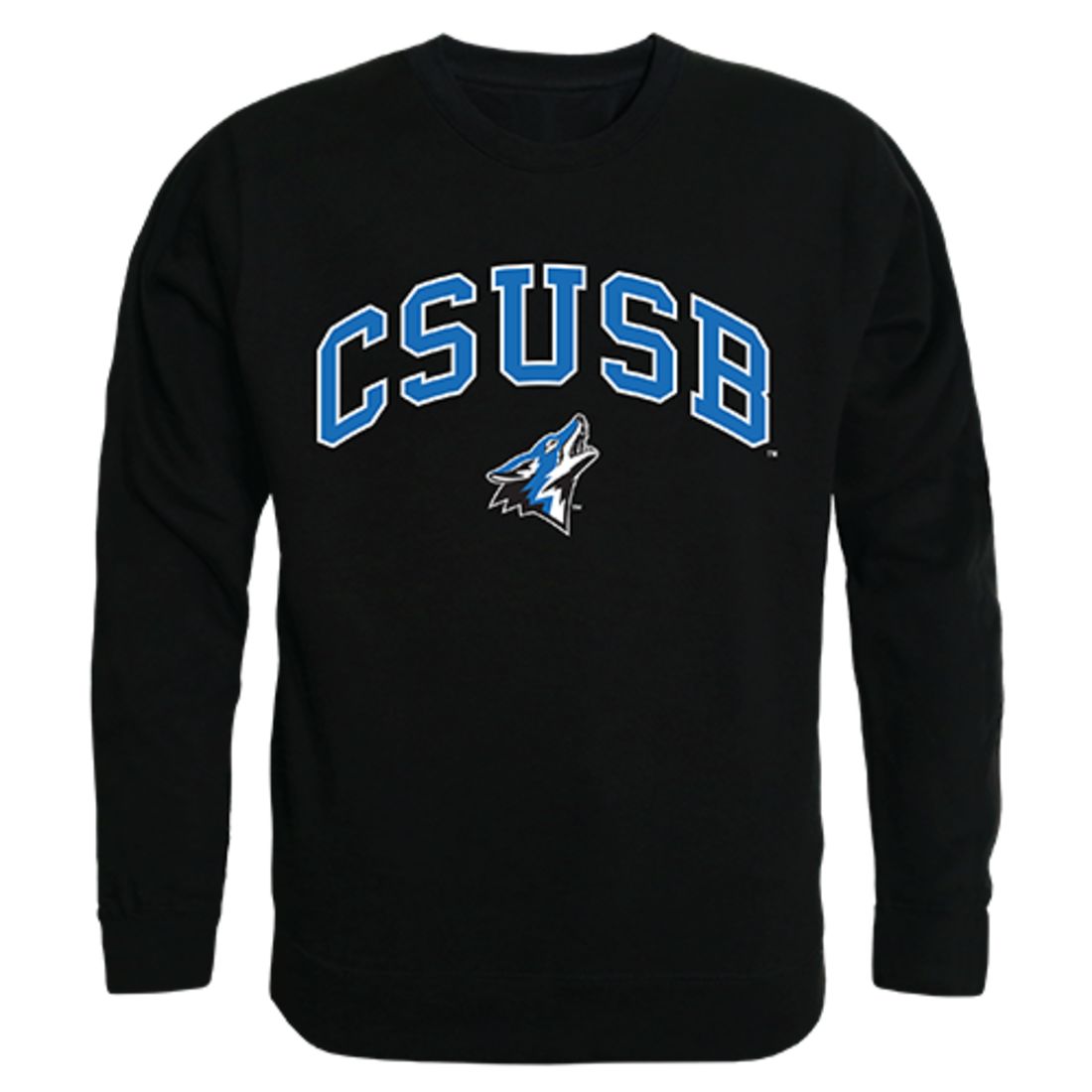 CSUSB California State University San Bernardino Campus Crewneck Pullover Sweatshirt Sweater Black-Campus-Wardrobe