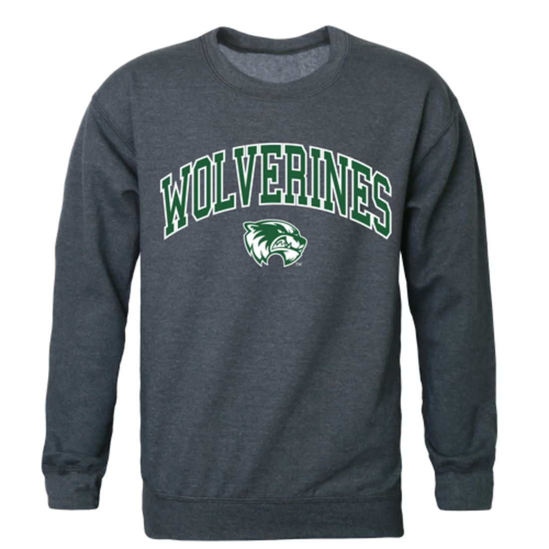 UVU Utah Valley University Campus Crewneck Pullover Sweatshirt Sweater Heather Charcoal-Campus-Wardrobe