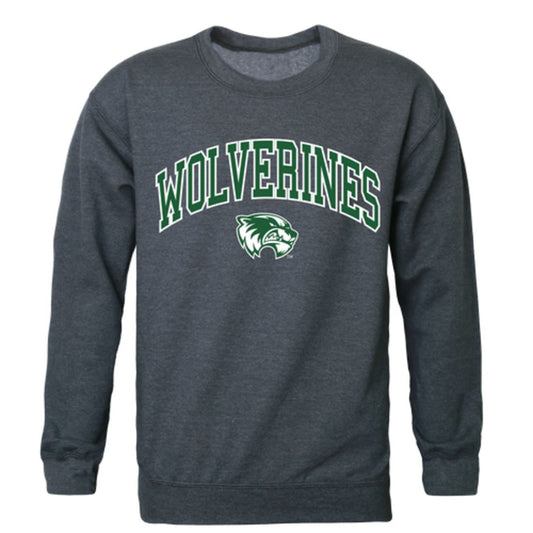 UVU Utah Valley University Campus Crewneck Pullover Sweatshirt Sweater Heather Charcoal-Campus-Wardrobe