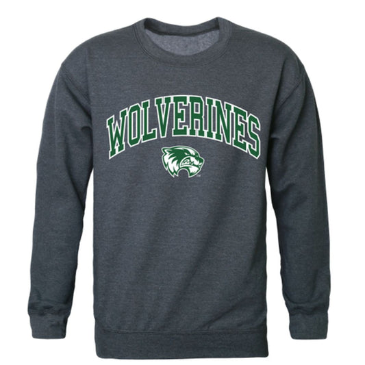 UVU Utah Valley University Campus Crewneck Pullover Sweatshirt Sweater Heather Charcoal-Campus-Wardrobe