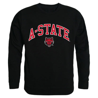 Arkansas State University A-State Campus Crewneck Pullover Sweatshirt Sweater Black-Campus-Wardrobe