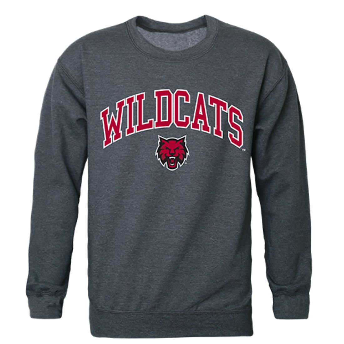 CWU Central Washington University Campus Crewneck Pullover Sweatshirt Sweater Heather Charcoal-Campus-Wardrobe