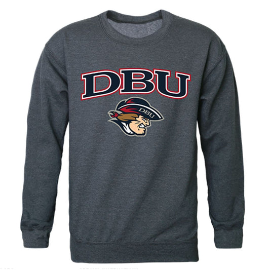 DBU Dallas Baptist University Campus Crewneck Pullover Sweatshirt Sweater Heather Charcoal-Campus-Wardrobe