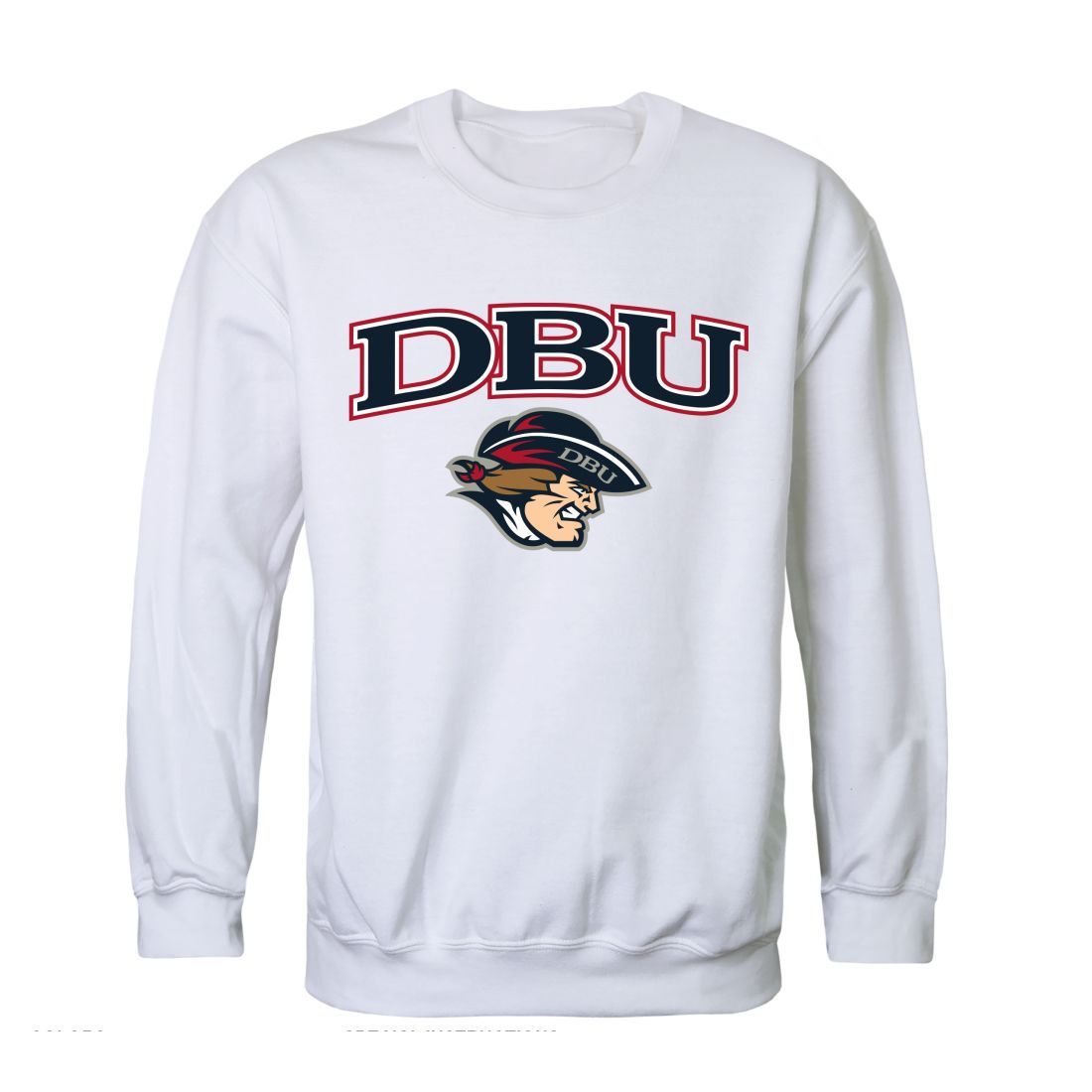 DBU Dallas Baptist University Campus Crewneck Pullover Sweatshirt Sweater White-Campus-Wardrobe