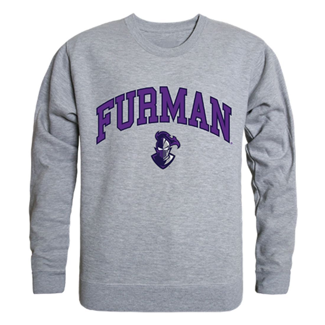 Furman University Campus Crewneck Pullover Sweatshirt Sweater Heather Grey-Campus-Wardrobe