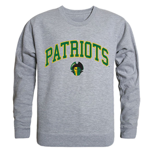 GMU George Mason University Campus Crewneck Pullover Sweatshirt Sweater Heather Grey-Campus-Wardrobe