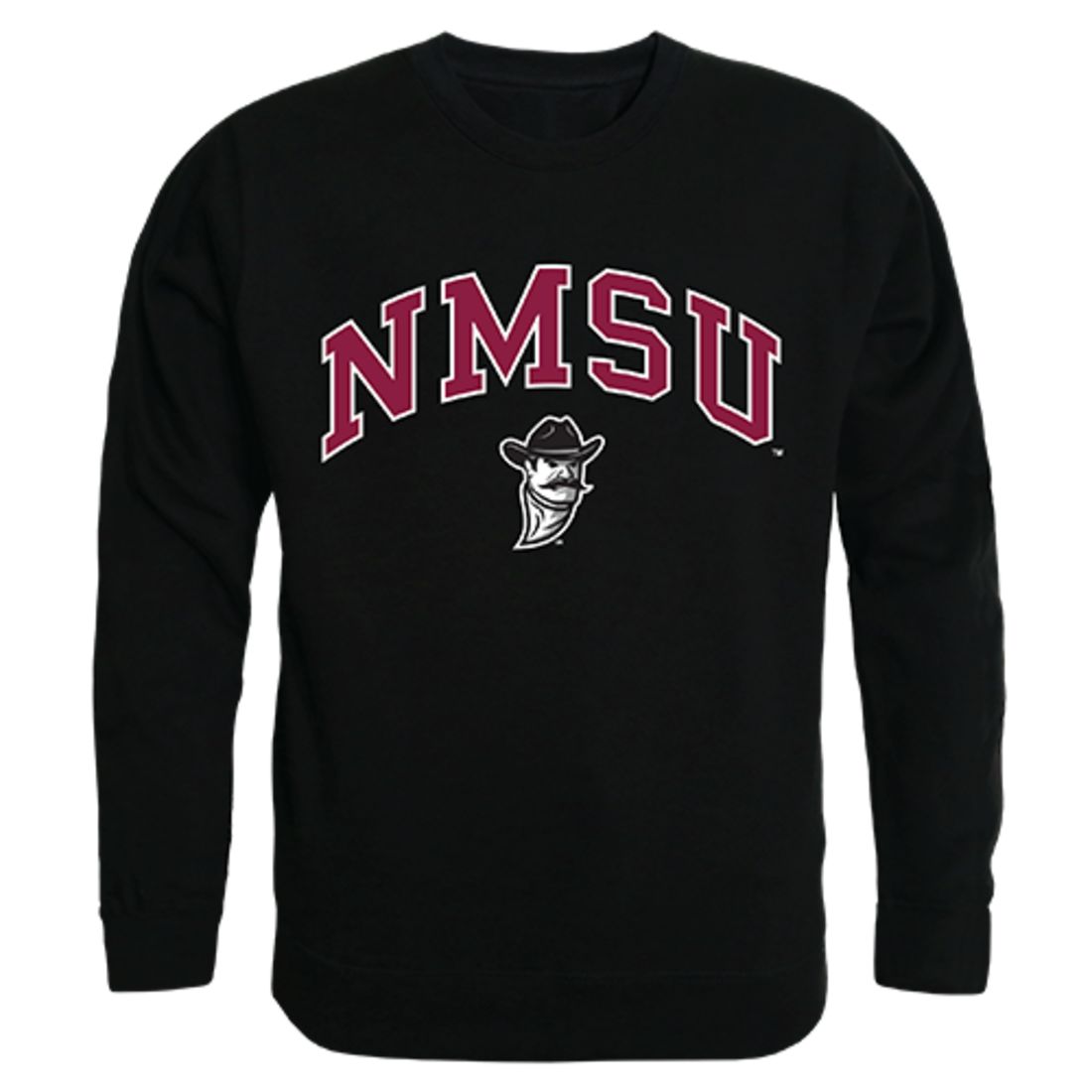 NMSU New Mexico State University Campus Crewneck Pullover Sweatshirt Sweater Black-Campus-Wardrobe