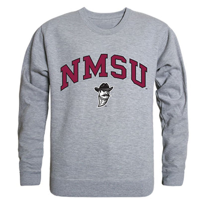 NMSU New Mexico State University Campus Crewneck Pullover Sweatshirt Sweater Heather Grey-Campus-Wardrobe