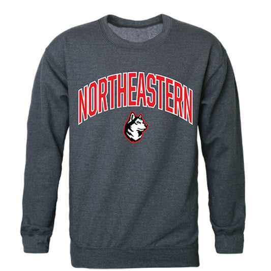 Northeastern University Campus Crewneck Pullover Sweatshirt Sweater Heather Charcoal-Campus-Wardrobe