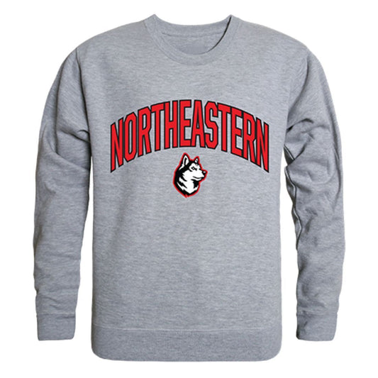 Northeastern University Campus Crewneck Pullover Sweatshirt Sweater Heather Grey-Campus-Wardrobe