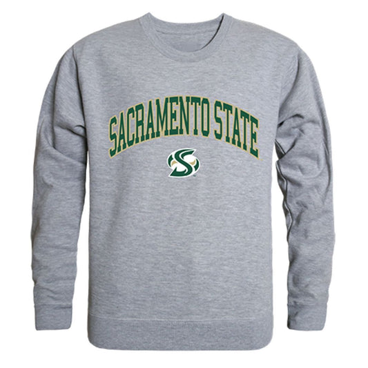Sacramento State Campus Crewneck Pullover Sweatshirt Sweater Heather Grey-Campus-Wardrobe
