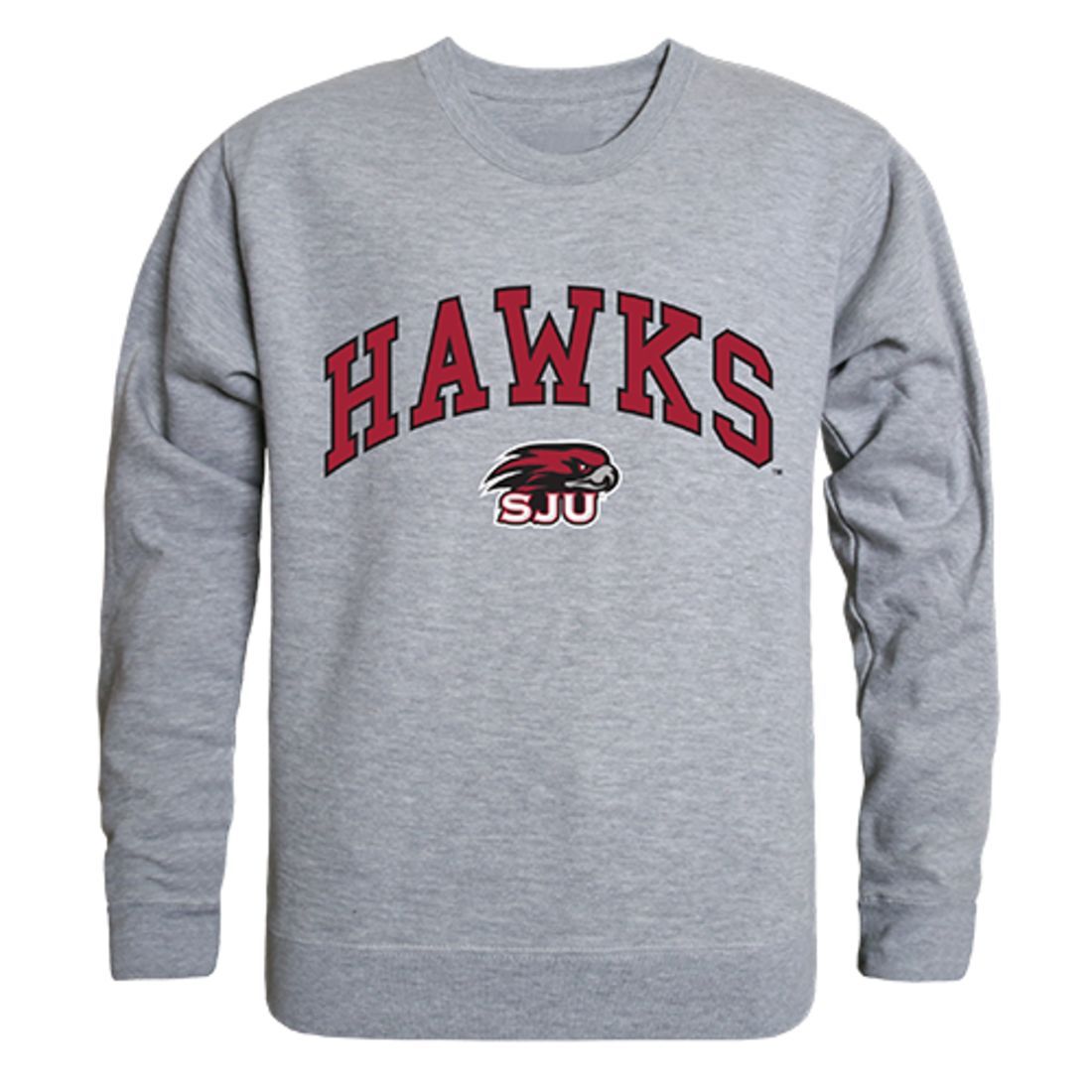 Saint Joseph's University Campus Crewneck Pullover Sweatshirt Sweater Heather Grey-Campus-Wardrobe