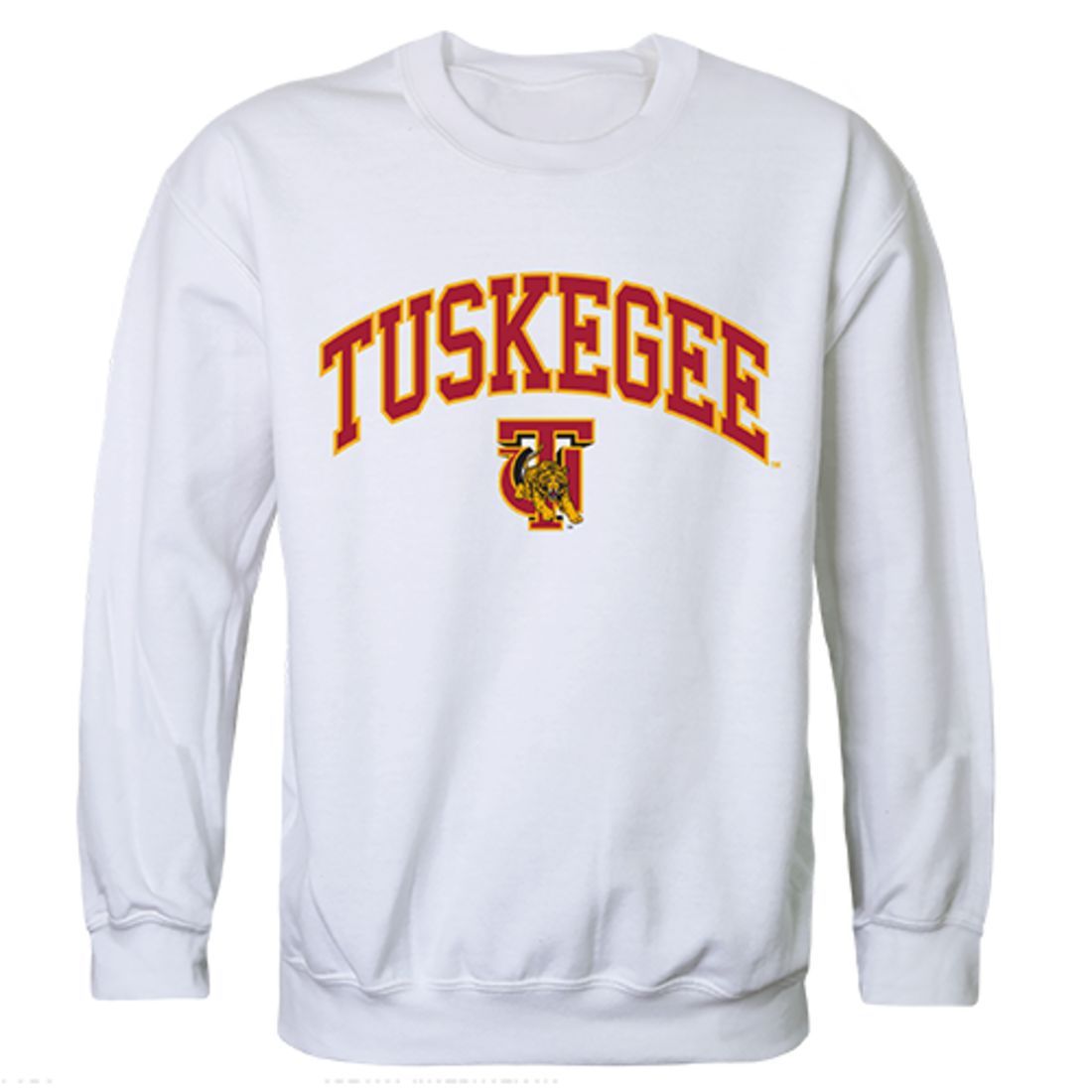 Tuskegee University Golden Campus Crewneck Pullover Sweatshirt Sweater White-Campus-Wardrobe