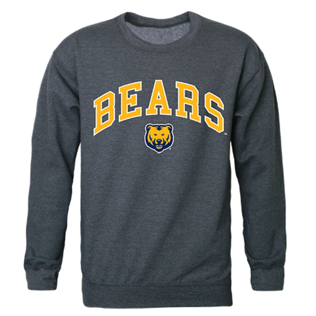 University of Northern Colorado Campus Crewneck Pullover Sweatshirt Sweater Heather Charcoal-Campus-Wardrobe