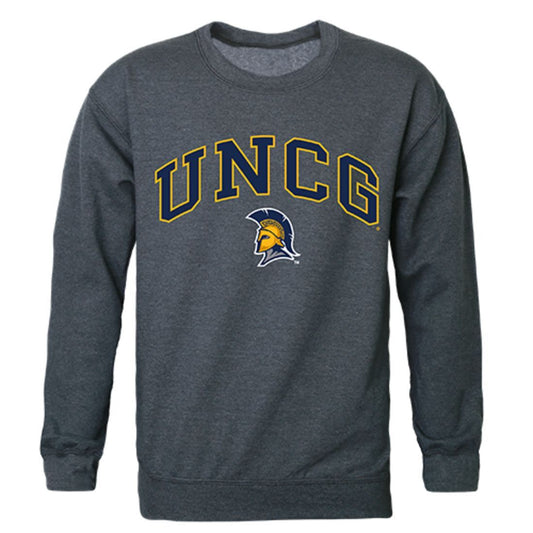 UNCG University of North Carolina at Greensboro Campus Crewneck Pullover Sweatshirt Sweater Heather Charcoal-Campus-Wardrobe
