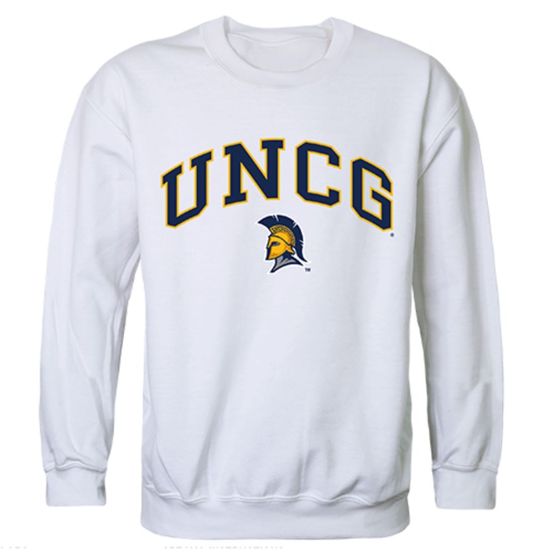 UNCG University of North Carolina at Greensboro Campus Crewneck Pullover Sweatshirt Sweater White-Campus-Wardrobe