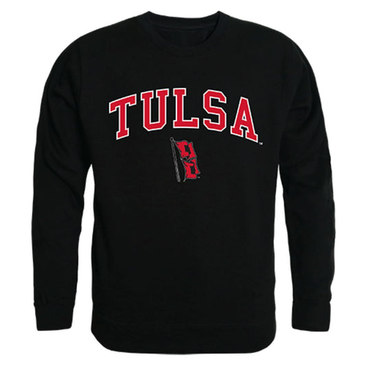 University of Tulsa Golden Campus Crewneck Pullover Sweatshirt Sweater Black-Campus-Wardrobe