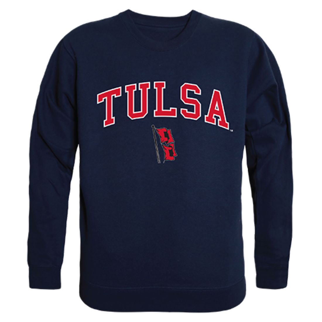 University of Tulsa Golden Campus Crewneck Pullover Sweatshirt Sweater Navy-Campus-Wardrobe
