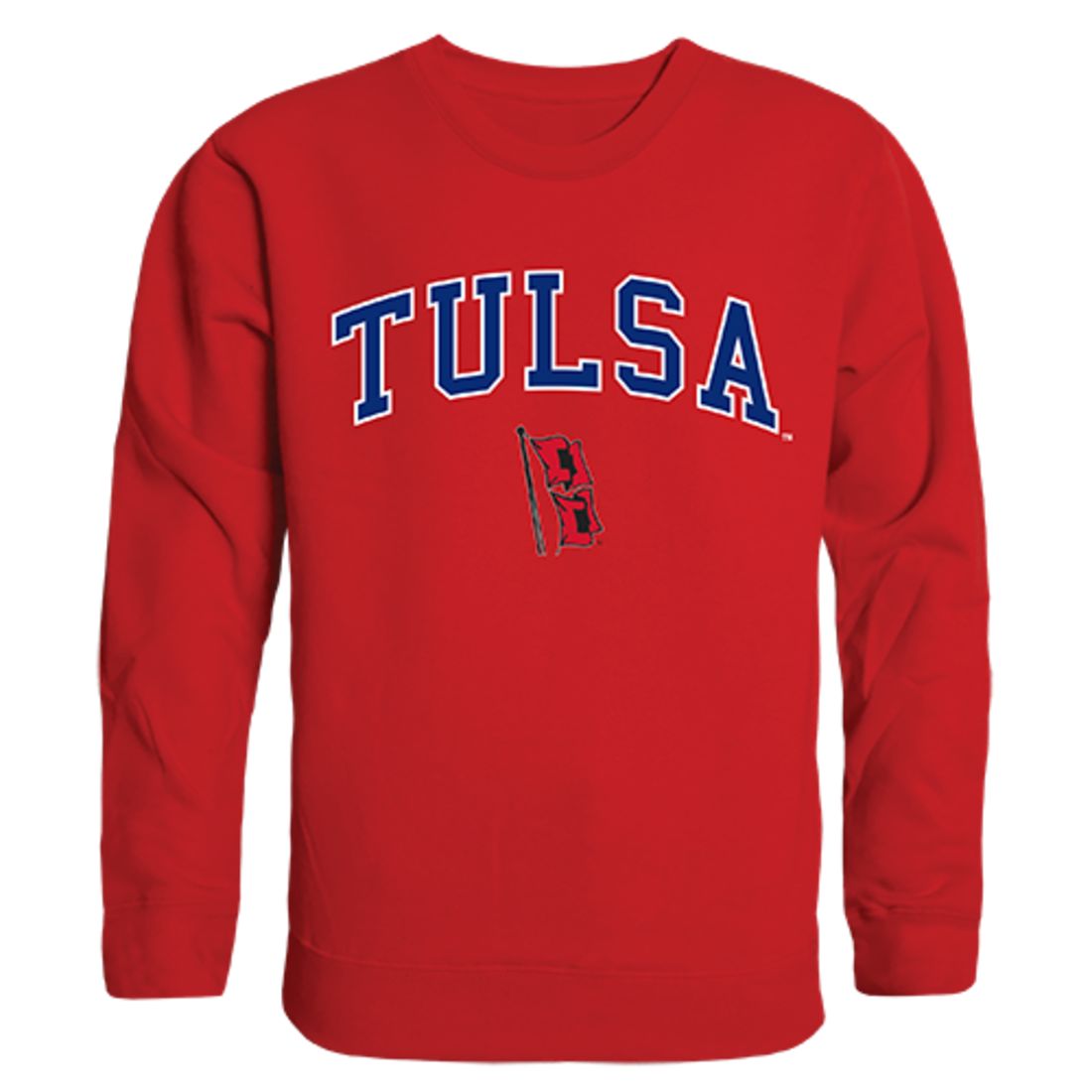 University of Tulsa Golden Campus Crewneck Pullover Sweatshirt Sweater Red-Campus-Wardrobe