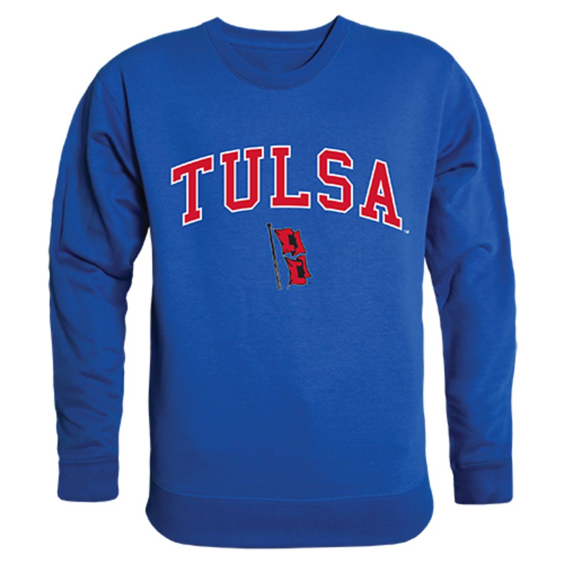 University of Tulsa Golden Campus Crewneck Pullover Sweatshirt Sweater Royal-Campus-Wardrobe