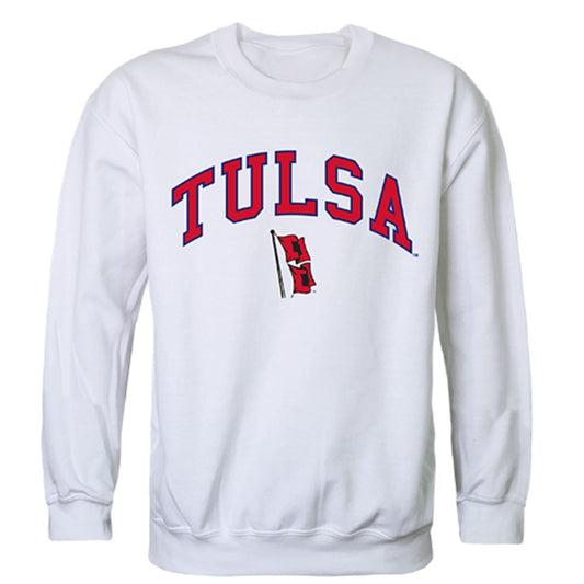 University of Tulsa Golden Campus Crewneck Pullover Sweatshirt Sweater White-Campus-Wardrobe