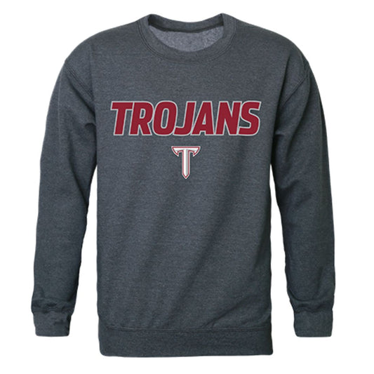 Troy University Campus Crewneck Pullover Sweatshirt Sweater Heather Charcoal-Campus-Wardrobe