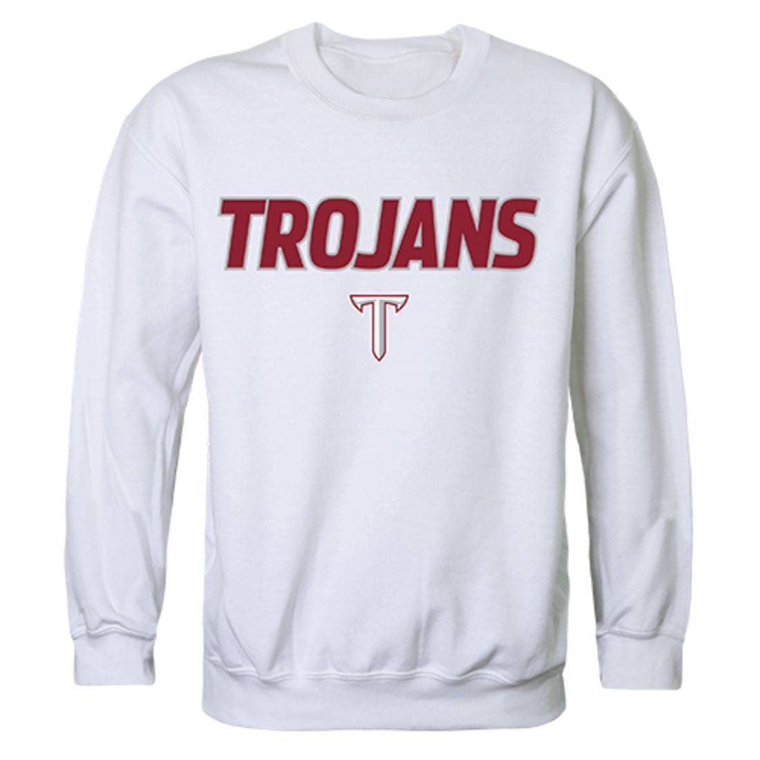 Troy University Campus Crewneck Pullover Sweatshirt Sweater White-Campus-Wardrobe