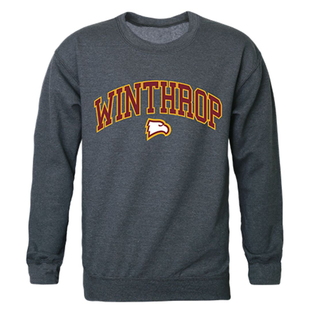 Winthrop University Campus Crewneck Pullover Sweatshirt Sweater Heather Charcoal-Campus-Wardrobe