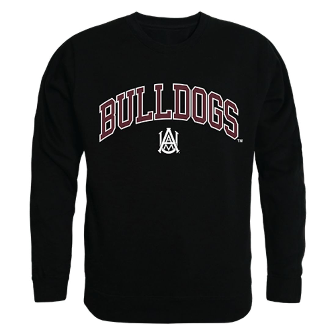 AAMU Alabama A&M University Campus Crewneck Pullover Sweatshirt Sweater Black-Campus-Wardrobe