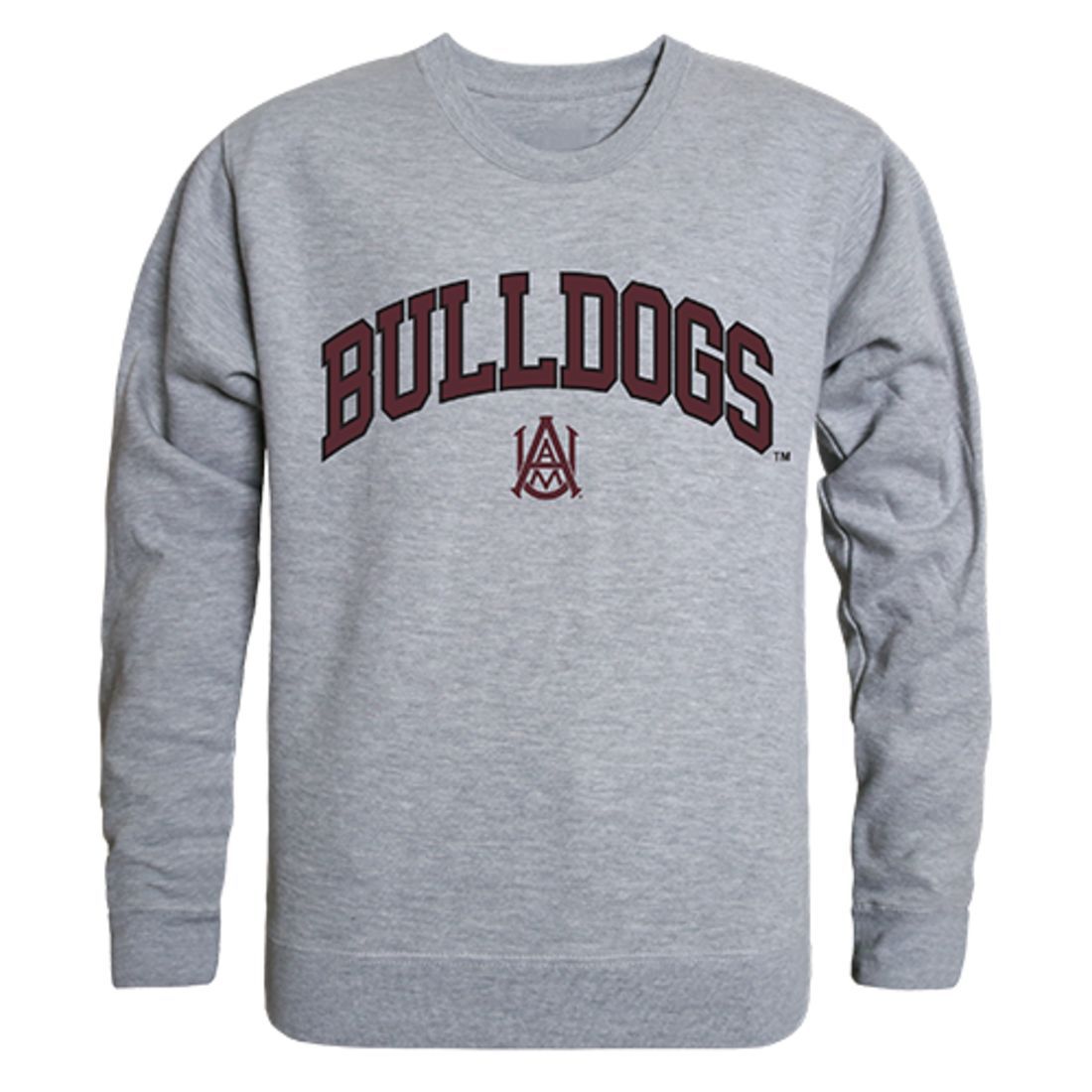 AAMU Alabama A&M University Campus Crewneck Pullover Sweatshirt Sweater Heather Grey-Campus-Wardrobe