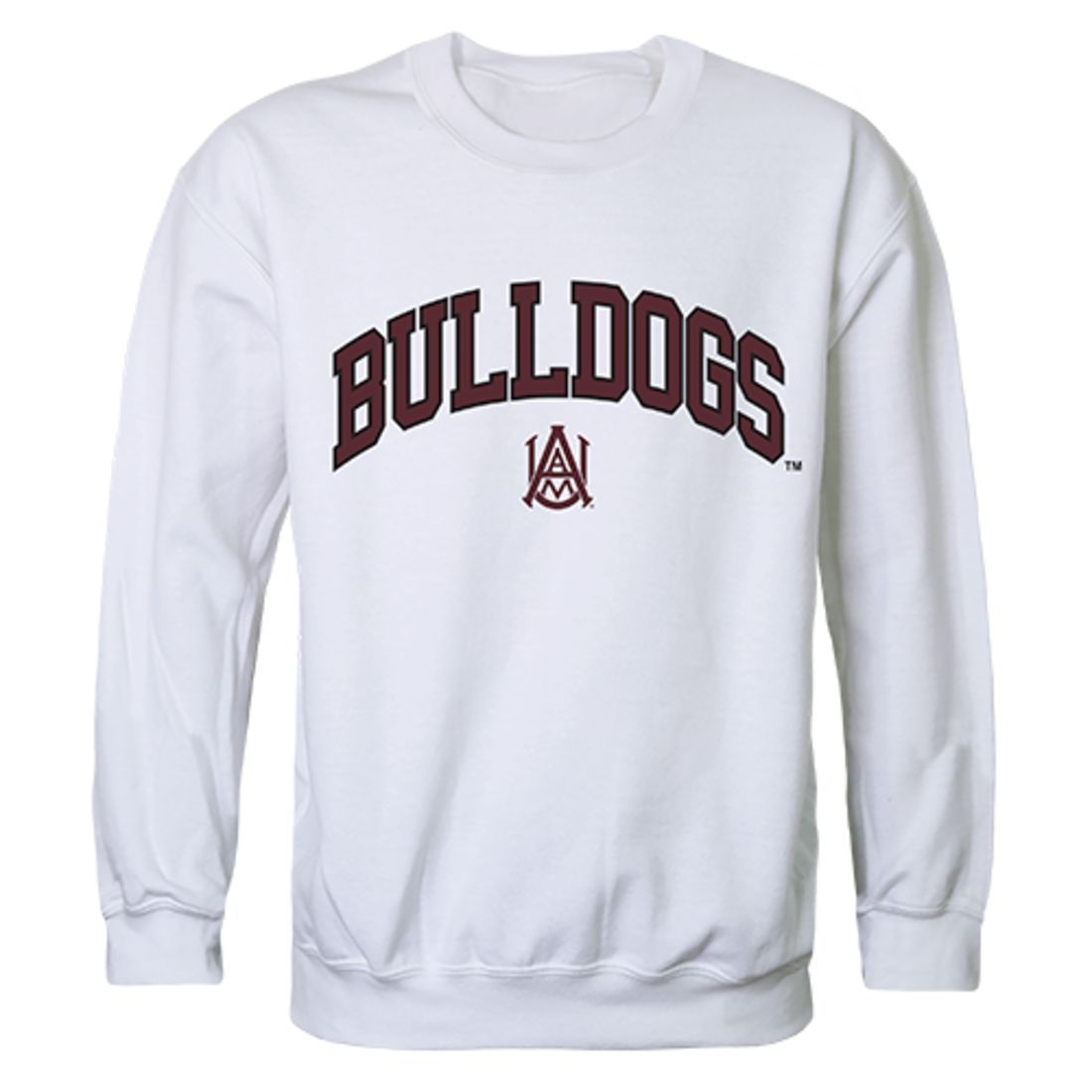 AAMU Alabama A&M University Campus Crewneck Pullover Sweatshirt Sweater White-Campus-Wardrobe