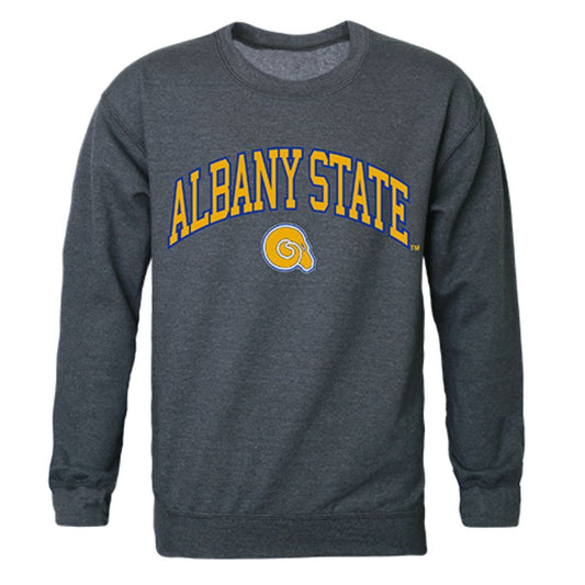 ASU Albany State University Campus Crewneck Pullover Sweatshirt Sweater Heather Charcoal-Campus-Wardrobe