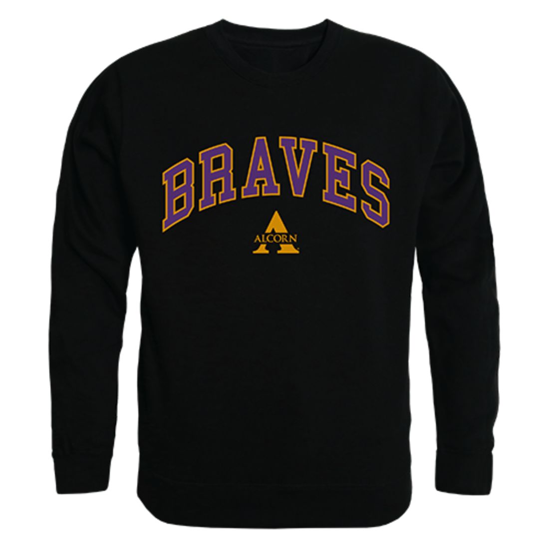 Alcorn State University Campus Crewneck Pullover Sweatshirt Sweater Black-Campus-Wardrobe