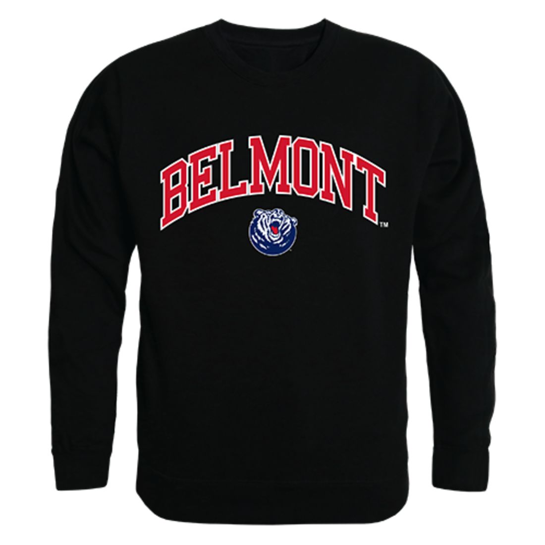 Belmont State University Campus Crewneck Pullover Sweatshirt Sweater Black-Campus-Wardrobe