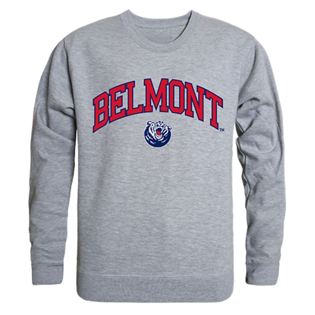 Belmont State University Campus Crewneck Pullover Sweatshirt Sweater Heather Grey-Campus-Wardrobe