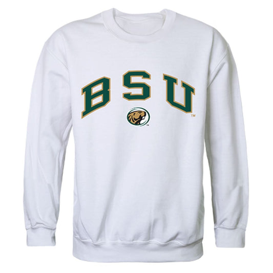 BSU Bemidji State University Campus Crewneck Pullover Sweatshirt Sweater White-Campus-Wardrobe