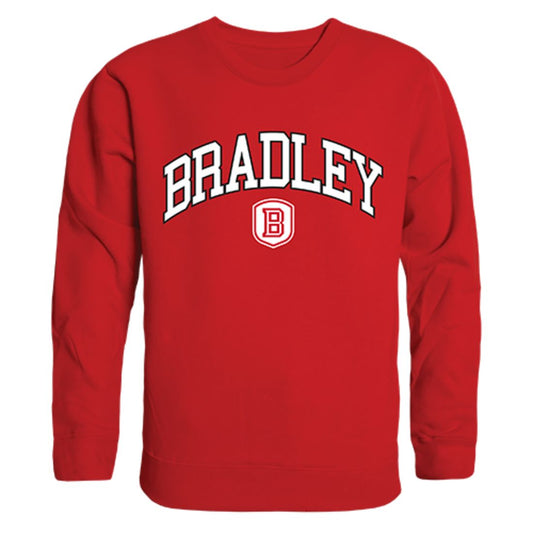 Bradley University Campus Crewneck Pullover Sweatshirt Sweater Red-Campus-Wardrobe