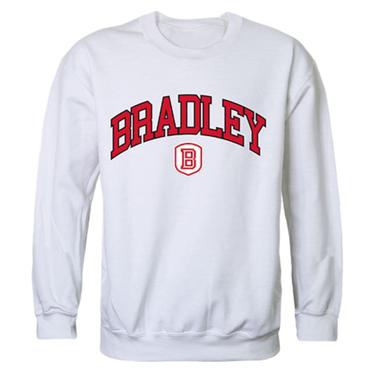 Bradley University Campus Crewneck Pullover Sweatshirt Sweater White-Campus-Wardrobe
