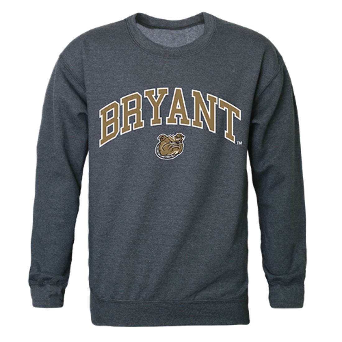 Bryant University Campus Crewneck Pullover Sweatshirt Sweater Heather Charcoal-Campus-Wardrobe
