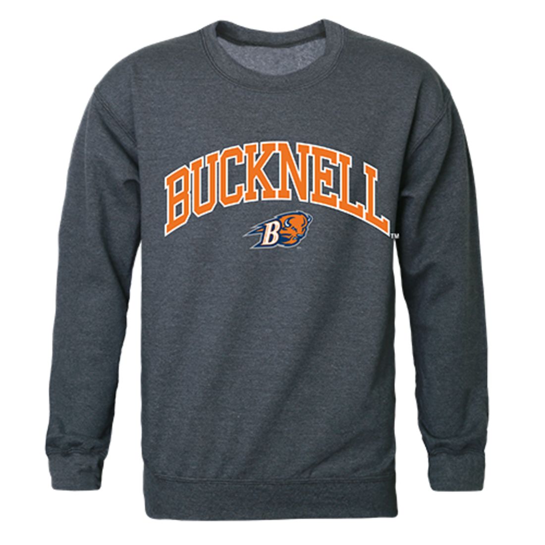 Bucknell University Campus Crewneck Pullover Sweatshirt Sweater Heather Charcoal-Campus-Wardrobe